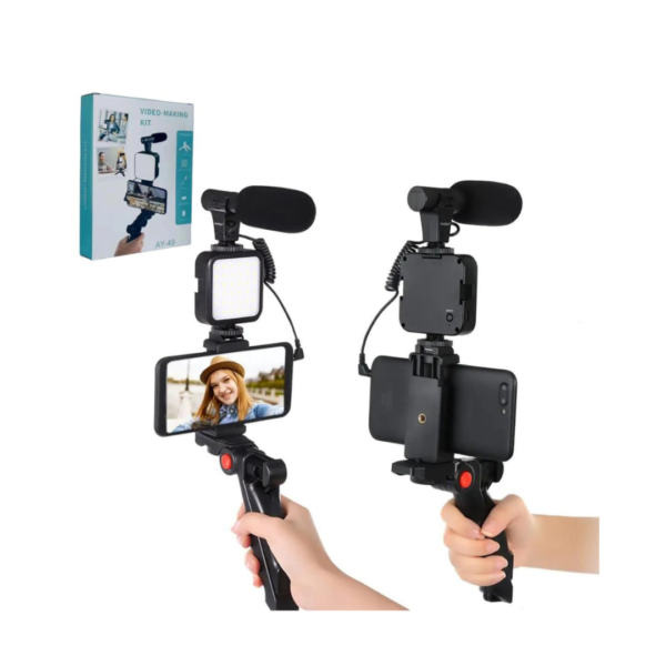 Kit de aro con luz con micrófono para celular AY49-KA