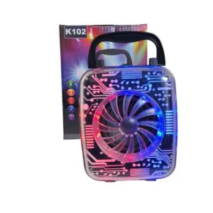 Parlante Portátil K102 con Luces RGB – Bluetooth, USB y MicroSD