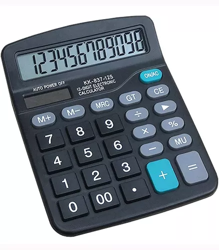 Calculadora Grande 16 x 12 CM KK-837-12S 12 Dígitos