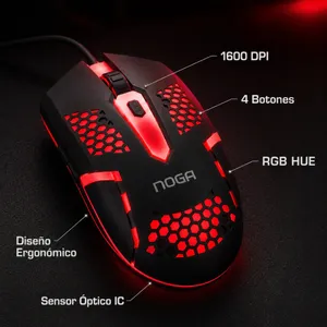 Mouse Gamer Noga ST-811 RGB – 1600 DPI USB