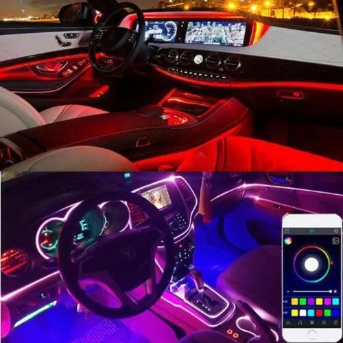 Tiras Luces Led RGB 6 m Tunning Interior Auto APP-1056-RGB