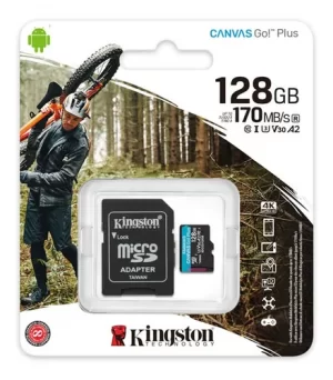 Tarjeta de Memoria MicroSD 128 GB Clase 30 Kingston 170 MB/S V30