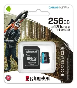 Tarjeta de Memoria MicroSD 256 GB Clase 30 Kingston 170 MB/S V30
