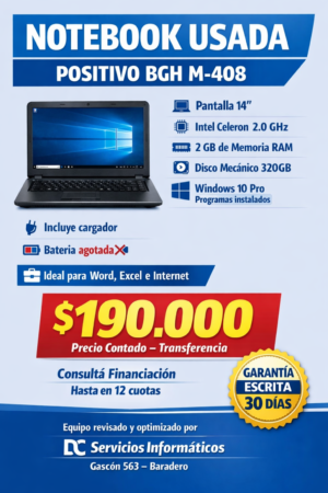 Notebook Usada Positivo BGH M-408 (USADA)