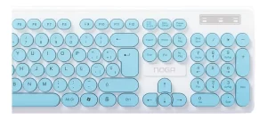 Teclado USB Noga NKB-580 Teclas Redondas Celeste