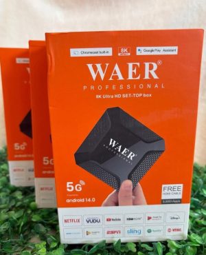 TV Box WAER Professional Android 14 – 8K Ultra HD – WiFi 2.4/5 GHz