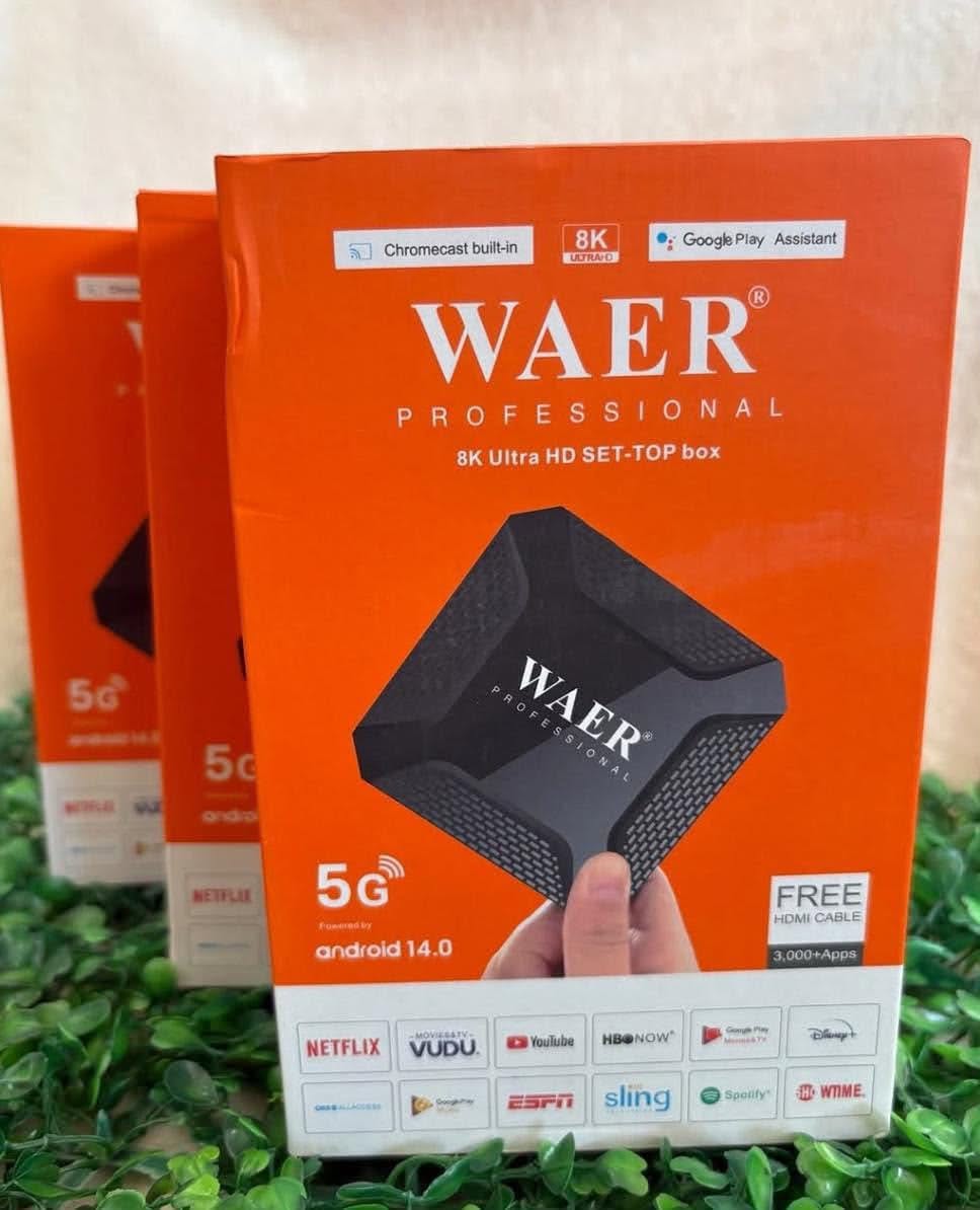 TV Box WAER Professional Android 14 – 8K Ultra HD – WiFi 2.4/5 GHz